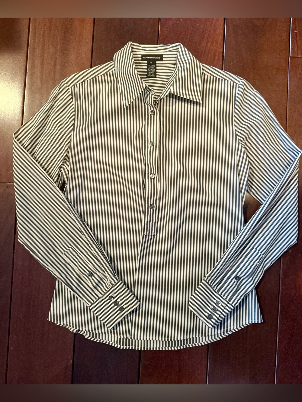 Club Monaco striped button down shirt